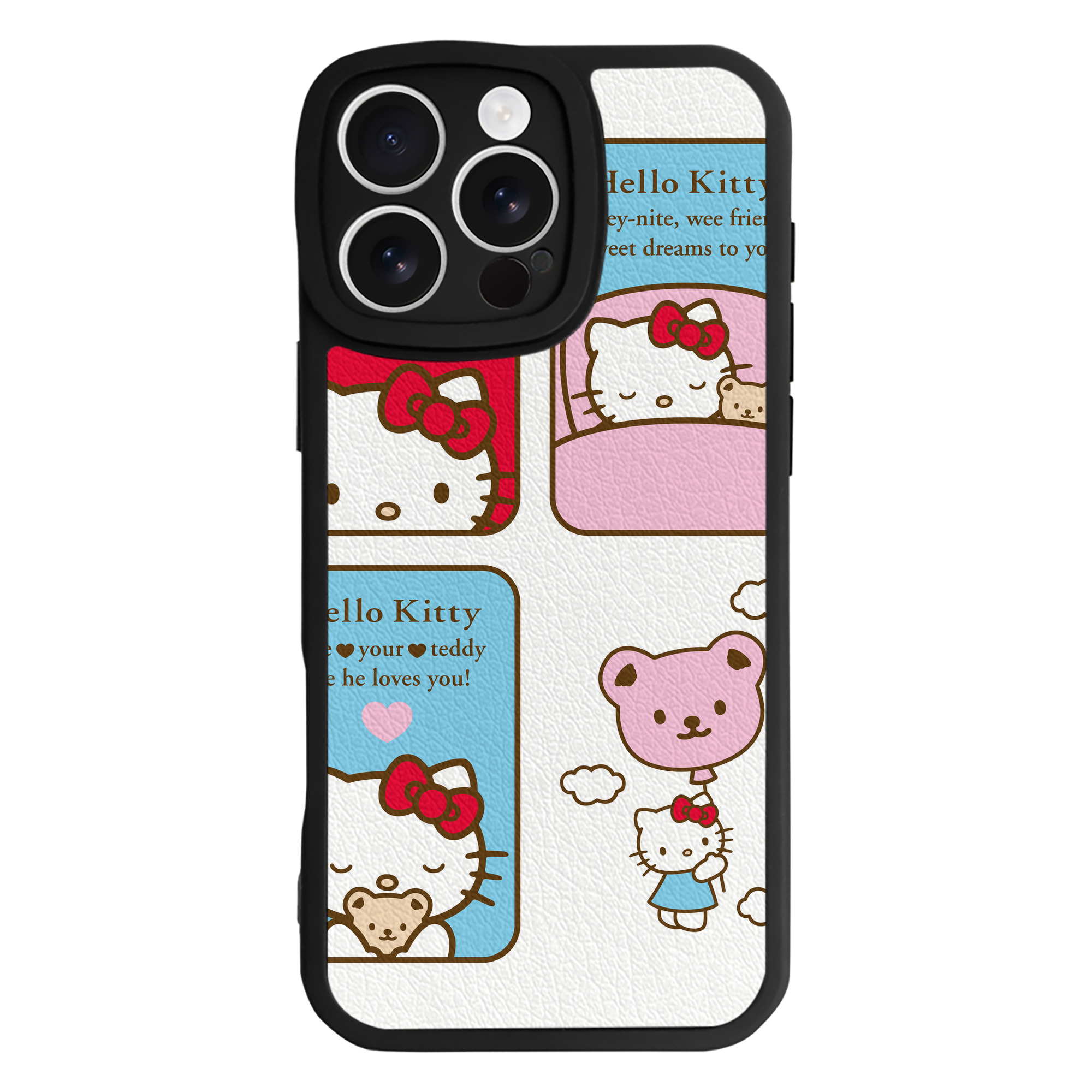 （画像用） Hello Kitty ハローキティ 【iPhone 16シリーズ対応】シリコンスマホケース（レザー調） 材質：シリコン